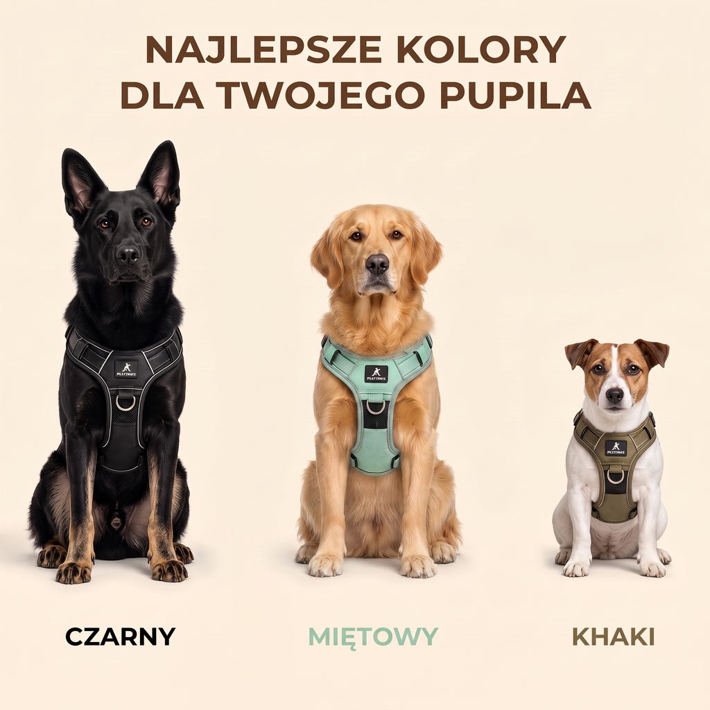 Najlepsze kolory dla Twojego pupila - czarny, miętowy, khaki